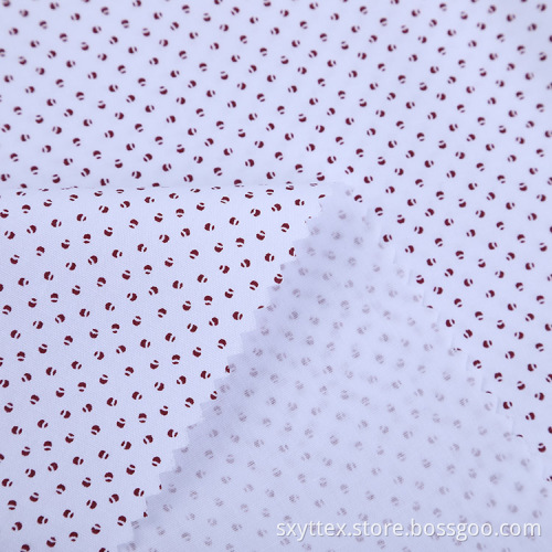 White Poplin Background Dot Printed Stock Lot Fabric